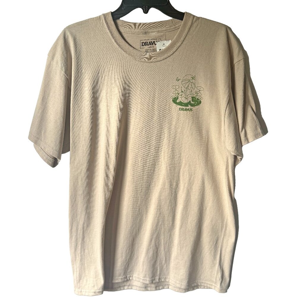 Dravus (Zumiez) Slow Down Frog Tee in Sand Size Large NWT